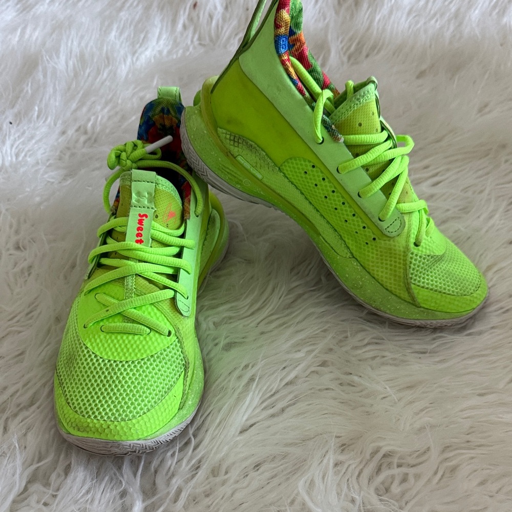 Under Armour Stephen Curry/ Sour Patch Bright Green Kids Sneakers